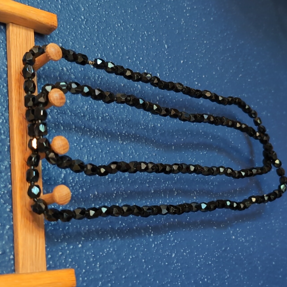 Antique glass bead necklace